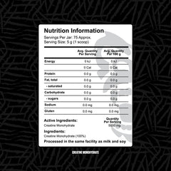 Creatine 375g By Gorilla X Labs