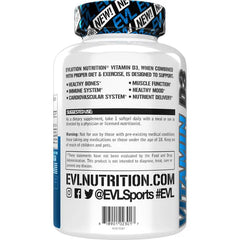 EVLUTION NUTRITION Vitamin D3 (120 Servings) (Softgels) BY EVL