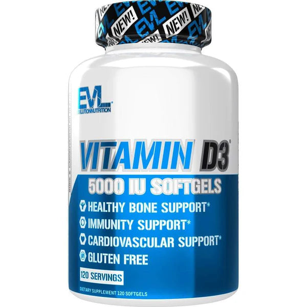 EVLUTION NUTRITION Vitamin D3 (120 Servings) (Softgels) BY EVL